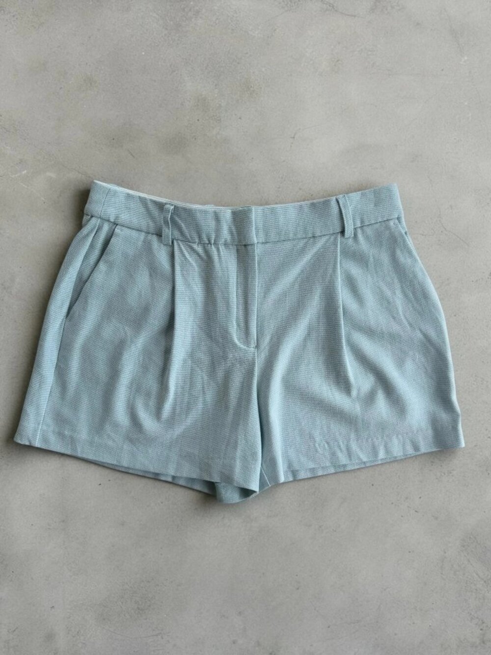 Calypso St Barth High Rise Tailored Shorts | Sz 8 / Eu 38 | Blue